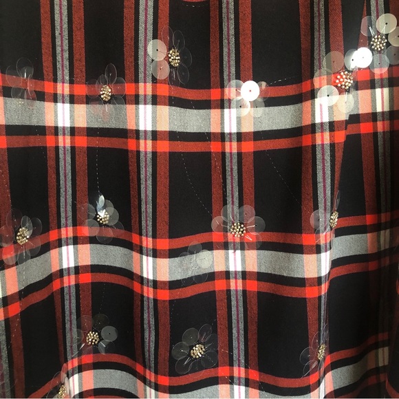 Anthropologie Maeve embellished plaid midi skirt. - Picture 12 of 14
